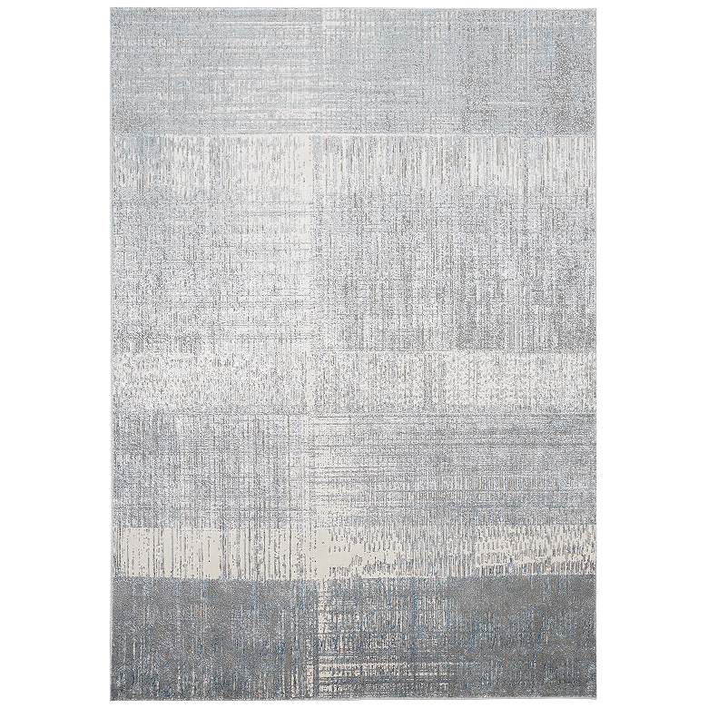 Image 1 Azure Modern Abstract Soft Indoor White Area Rug 3413F