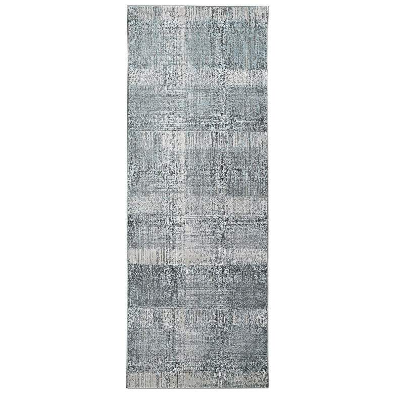 Image 1 Azure Modern Abstract Soft Indoor White Area Rug 3413F
