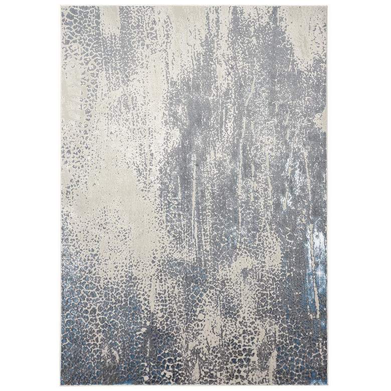 Image 1 Azure Modern Watercolor Soft Indoor Gray Area Rug 3401F