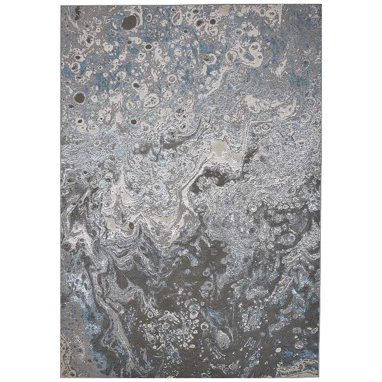 Image 1 Azure Modern Watercolor Soft Indoor Ivory Area Rug 3405F