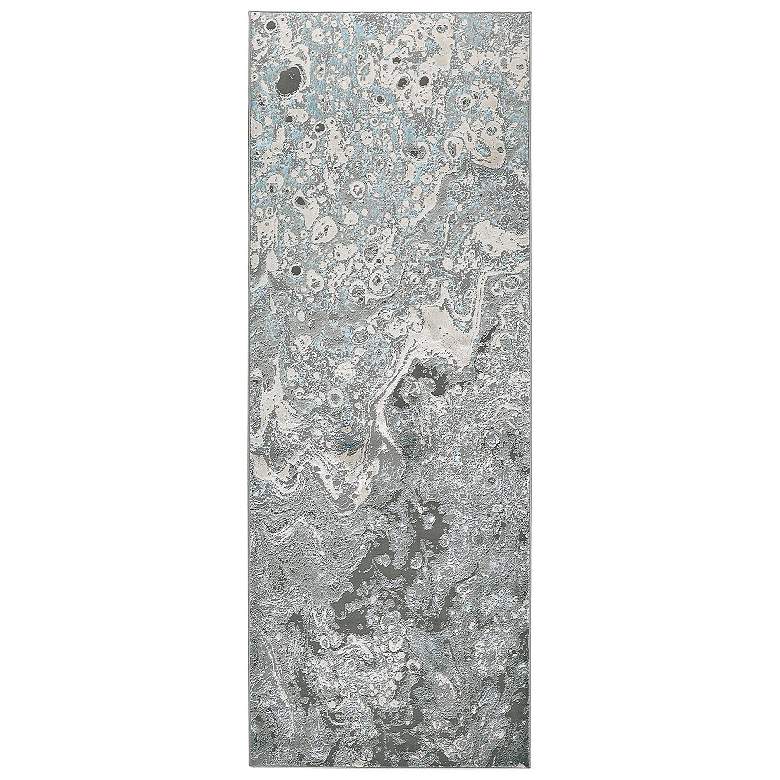 Image 1 Azure Modern Watercolor Soft Indoor Ivory Area Rug 3405F