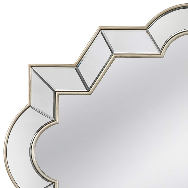 Image 2 Azusa Champagne Silver Leaf 50" x 40" Oversized Wall Mirror more views