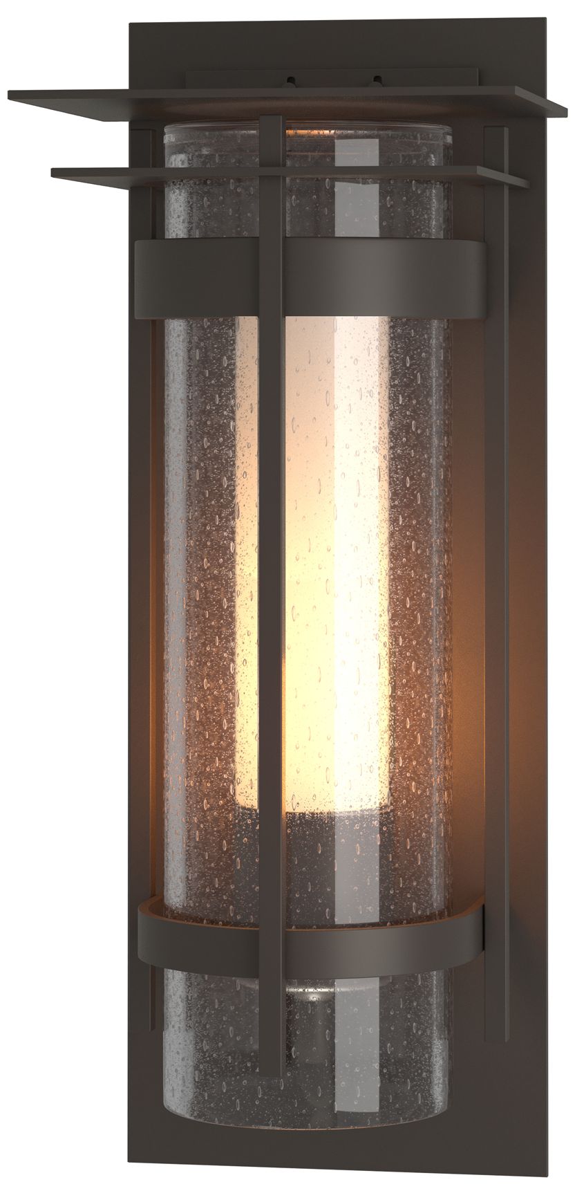 B&ed Top Plate Coastal Dark Smoke Outdoor Sconce w/Opal Made to Order