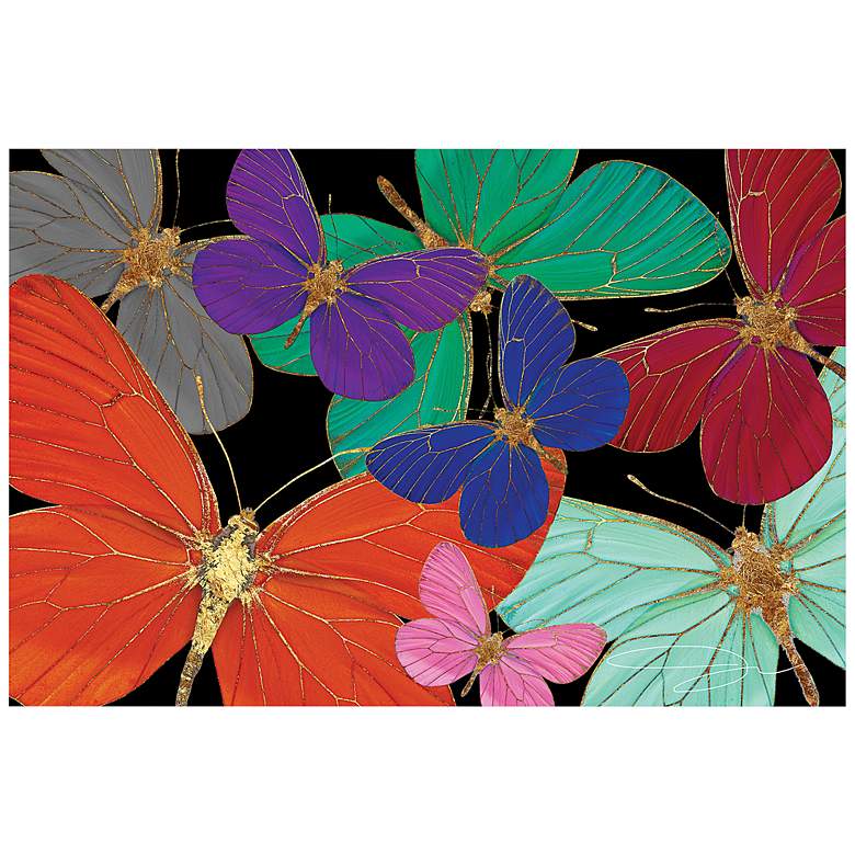 Image 2 B World 50 3/4"W Floating Tempered Glass Graphic Wall Art