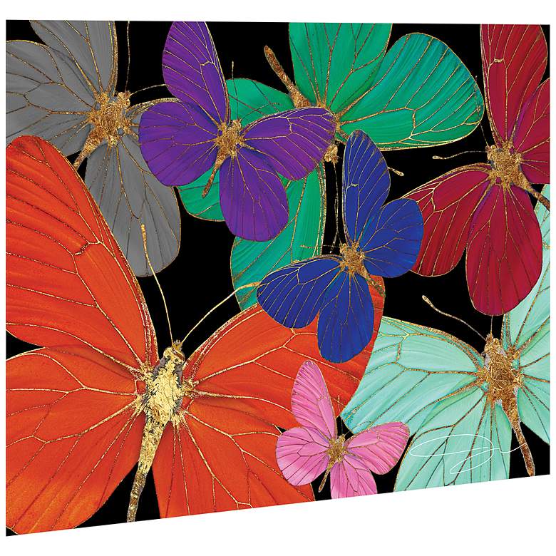 Image 4 B World 50 3/4"W Floating Tempered Glass Graphic Wall Art more views