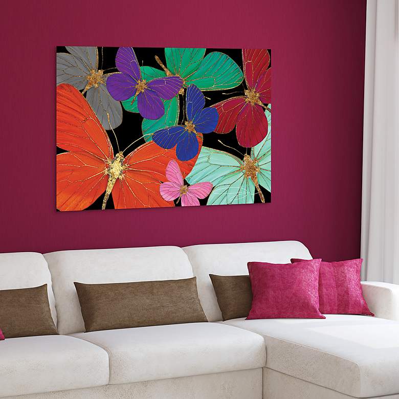 Image 5 B World 50 3/4"W Floating Tempered Glass Graphic Wall Art more views