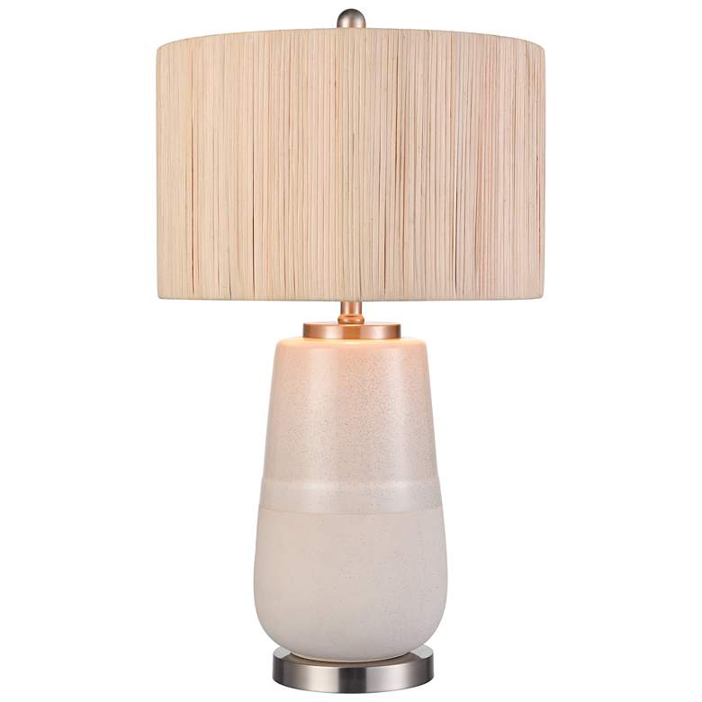 Image 1 Babcock 27 inch High 1-Light Table Lamp - White Glaze