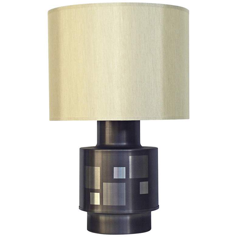 Image 1 Babette Holland Michelle Charcoal Squares Modern Table Lamp