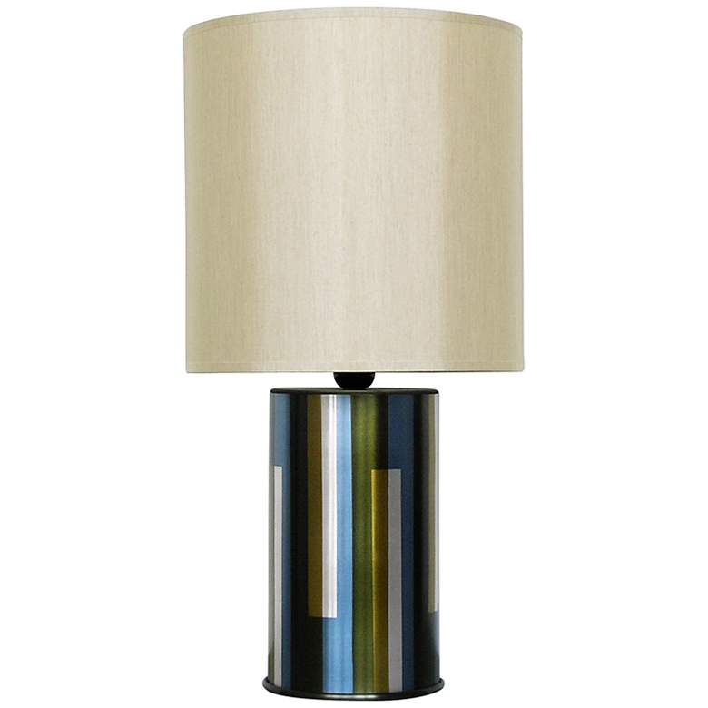 Image 1 Babette Holland Pillar Caribbean Stripe Table Lamp