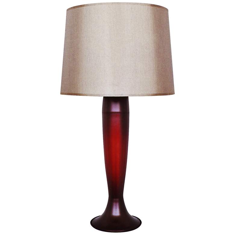 Image 1 Babette Holland Slugger Raku Red Fade Table Lamp