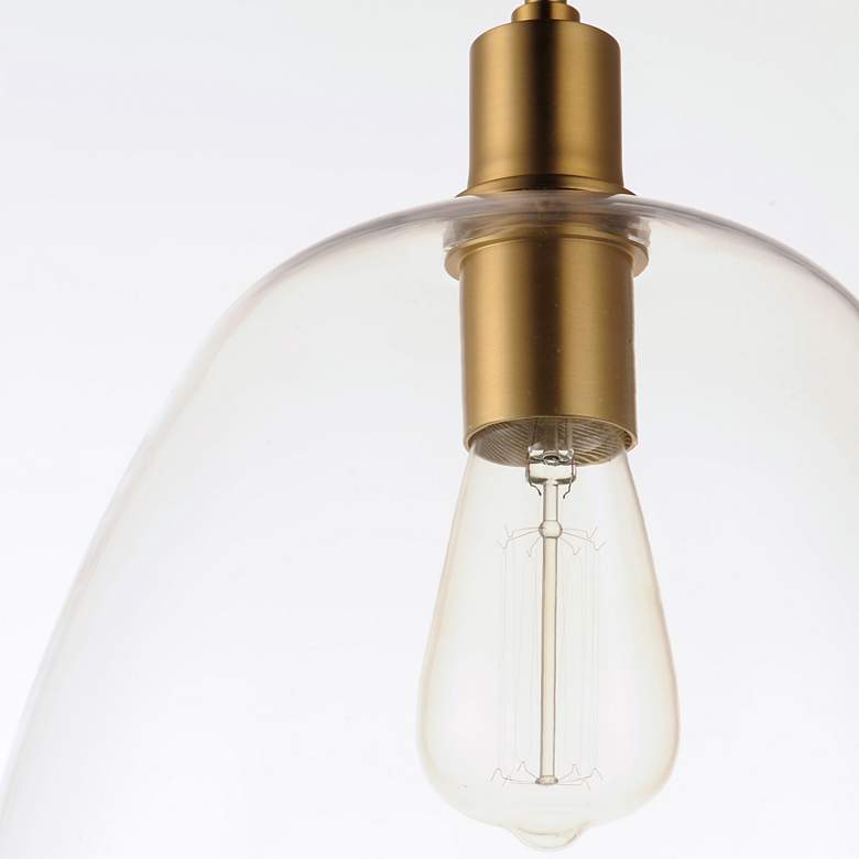 Image 4 Babylon 1 Light 11.5" Wide Satin Brass Pendant Light more views