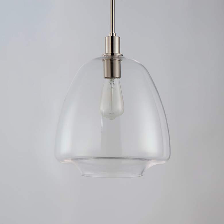 Image 4 Babylon 1-Light 11.5" Wide Satin Nickel Pendant Light more views
