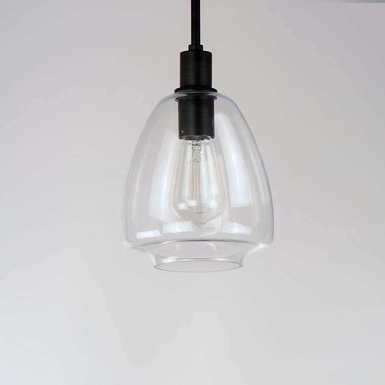 Image 2 Babylon 1-Light 7.25" Wide Black Pendant Light more views