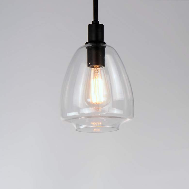 Image 3 Babylon 1-Light 7.25" Wide Black Pendant Light more views