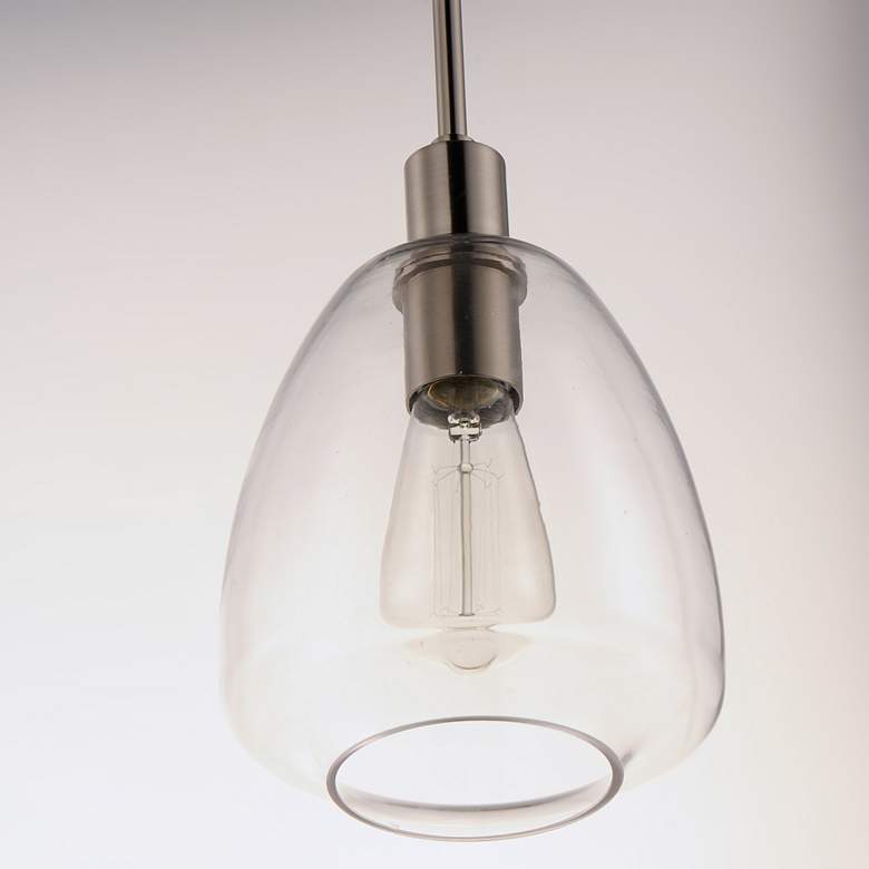 Image 2 Babylon 1-Light 7.25" Wide Satin Nickel Pendant Light more views