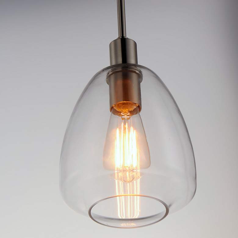 Image 3 Babylon 1-Light 7.25" Wide Satin Nickel Pendant Light more views