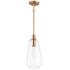 Babylon 1-Light 7.5" Wide Satin Brass Pendant Light