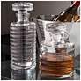 Baccarat Tall Clear Glass Ribbed Decanter Barware