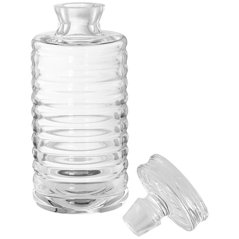 Image 3 Baccarat Tall Clear Glass Ribbed Decanter Barware more views