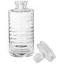 Baccarat Tall Clear Glass Ribbed Decanter Barware