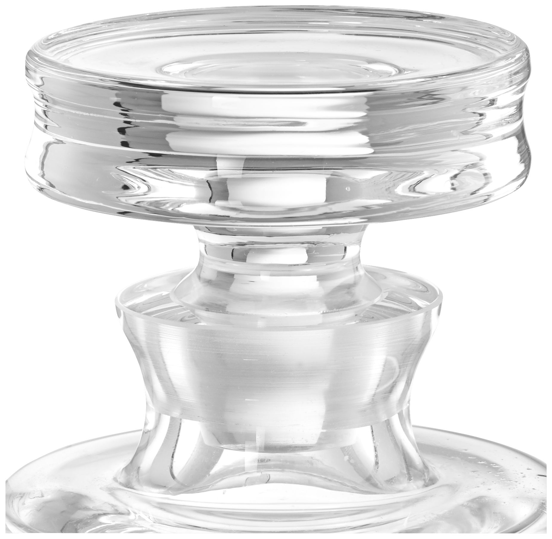 Image 4 Baccarat Tall Clear Glass Ribbed Decanter Barware more views