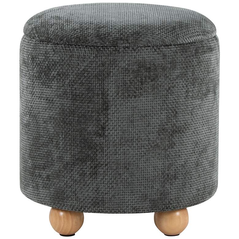 Image 4 Bacci Ottoman Set in Natural Wood and Green Fabric by LumiSource Pair more views