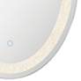 Back-Lit Chrome 23 3/4" x 31 1/2" Oval LED Wall Mirror