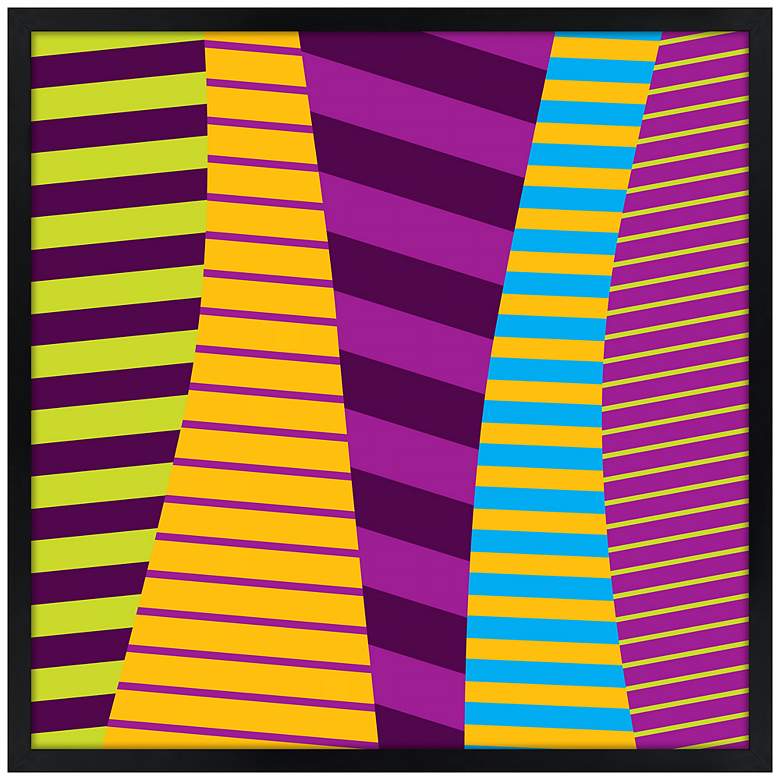 Image 1 Back Streets 21" Square Black Giclee Wall Art