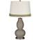 Backdrop Double Gourd Table Lamp with Scallop Lace Trim