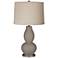 Backdrop Linen Drum Shade Double Gourd Table Lamp
