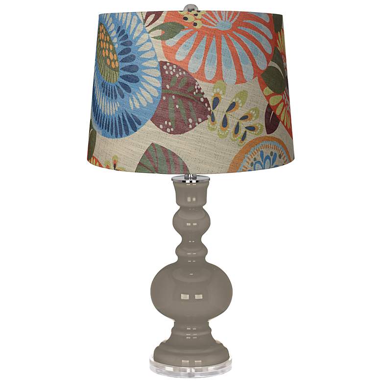 Image 1 Backdrop Tropic Drum Shade Apothecary Table Lamp