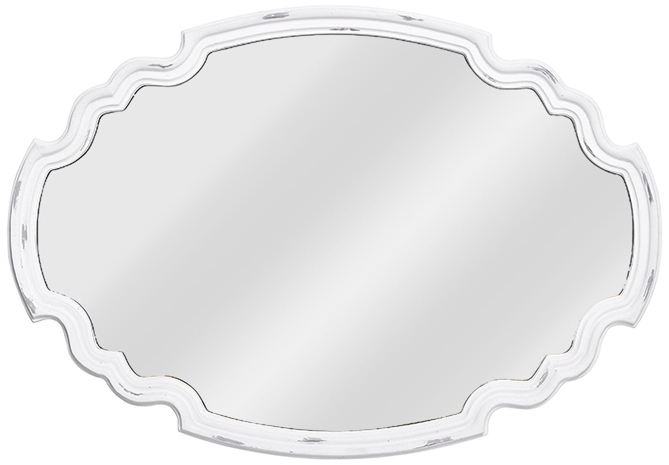 Backstage Antique White 35 1/2" x 24 1/2" Traditional Wall Mirror