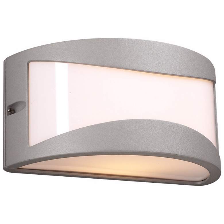 Image 1 Baco 10 inch Wide Silver and Acrylic Outdoor Wall Light