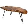 Badang Carving Coffee Table - Natural Lacquer Finish
