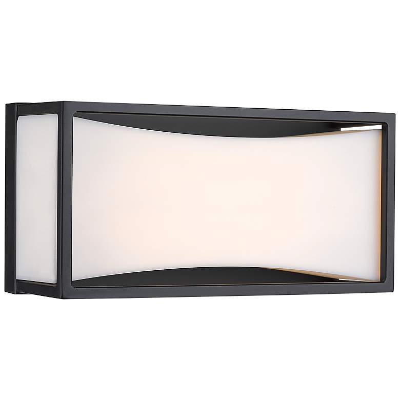 Image 1 Baden 10 inch Wide Matte Black LED Bath Light