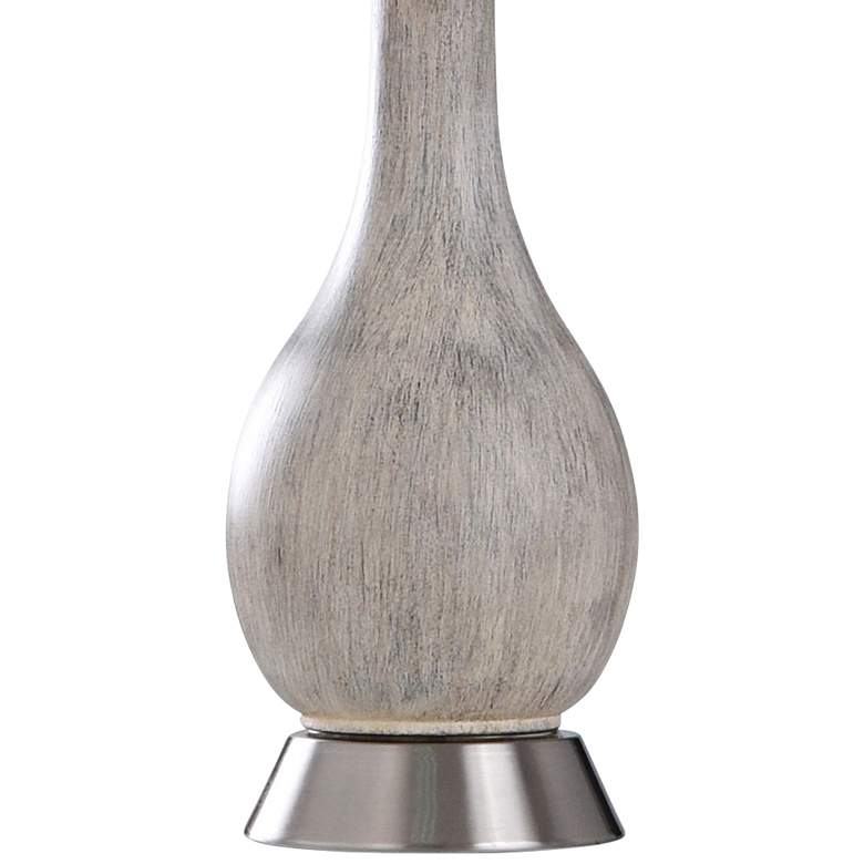 Image 3 Baden Aged Egg Shell and Brushed Steel Vase Table Lamp more views