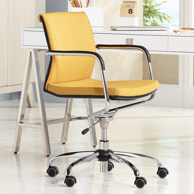 Image 1 Baden Mustard and Chrome Desk Chair