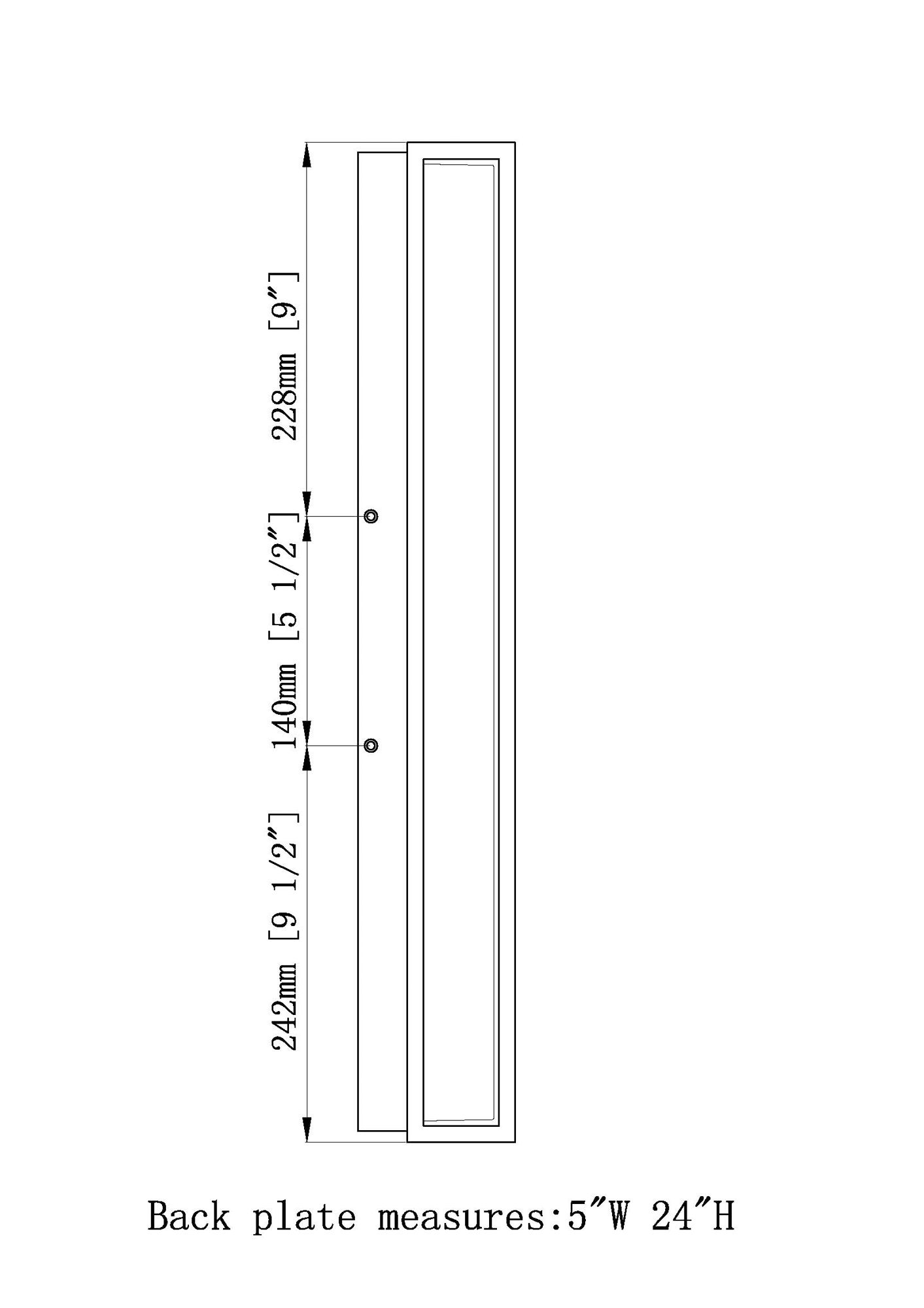 Baden Outdoor by Z-Lite Black 24 inch LED 1 Light Outdoor Wall Sconce