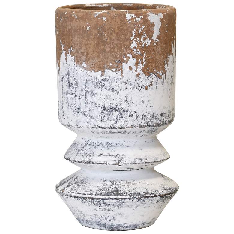 Image 1 Baden Vase Cream and Terracotta Finish on Ceramic Medium