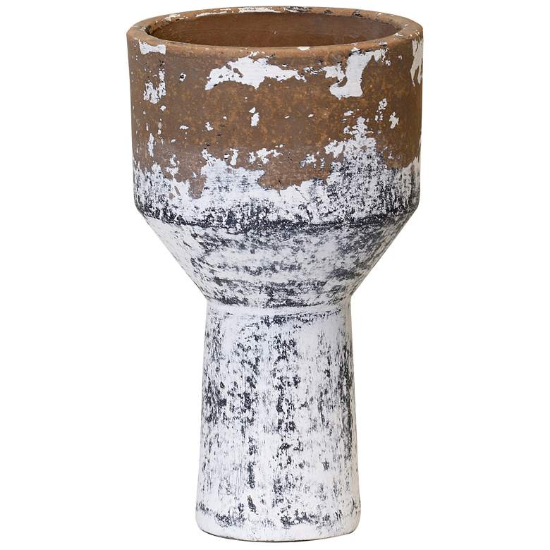 Image 1 Baden Vase Cream and Terracotta Finish on Ceramic Small