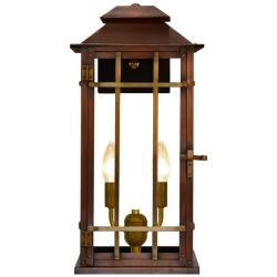 Badlands 18" Tall Copper Electric Wall Mount Outdoor Lantern Sconce