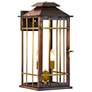 3_Badlands 18" Tall Copper Electric Wall Mount Outdoor Lantern Sconce more views