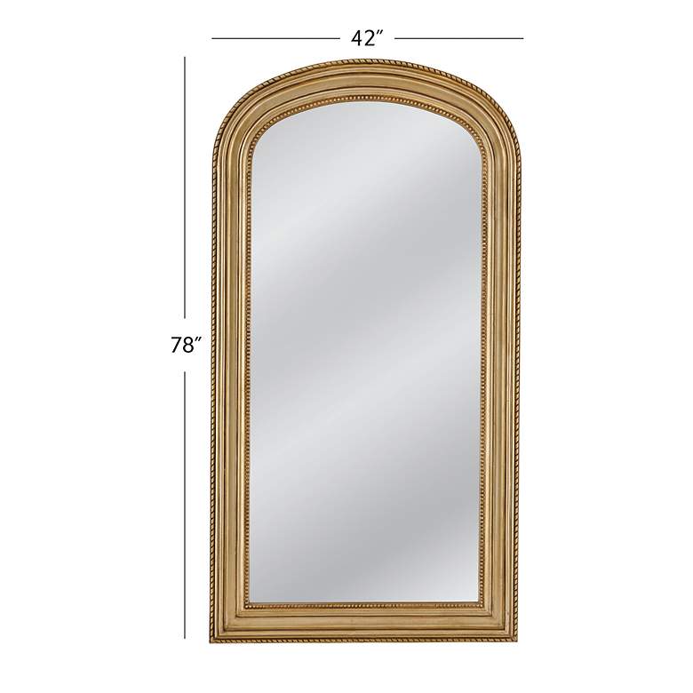 Image 4 Baez Gold 42" x 78" Arched Top Floor Mirror more views