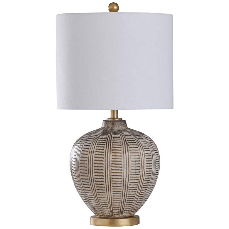 Image 1 Baffo 29" High Gold and Cream Vase Table Lamp