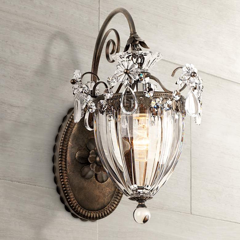 Image 2 Bagatelle 1-Lt Wall Sconce in Heirloom Bronze with Heritage Handcut Crystal