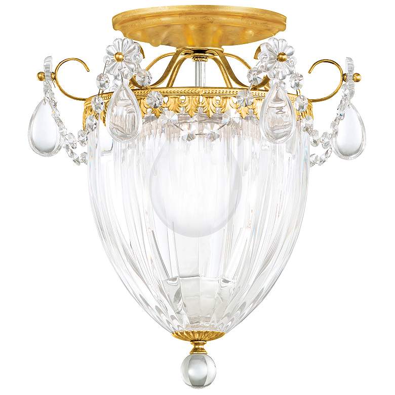 Image 1 Bagatelle 10 1/2" Wide Heirloom Gold 3-Light Ceiling Light