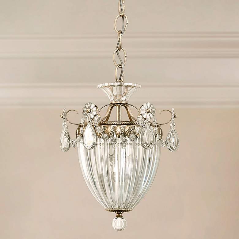 Image 1 Bagatelle 10 1/2" Wide Polished Silver Mini Pendant