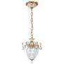 2_Bagatelle 12.5"H x 10.5"W 3-Light Crystal Pendant in French Gold