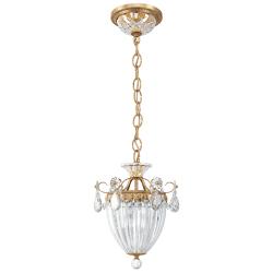 Bagatelle 12.5"H x 10.5"W 3-Light Crystal Pendant in French Gold