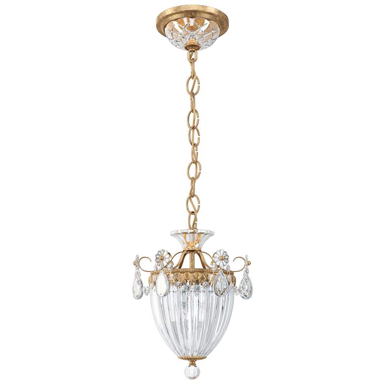 Image 1 Bagatelle 12.5"H x 10.5"W 3-Light Crystal Pendant in French Gold